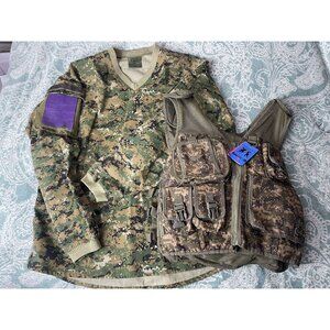 XL Valken Tactical Jacket + Tippmann Pro 4 + 2 Tactical Paintball Vest Digital
